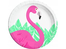 Lėkštutės "Rožiniai flamingai" (23cm./8vnt.)